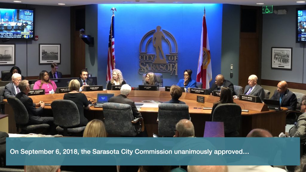 On September 6th, 2018, the Sarasota City Commission unanimously approved…