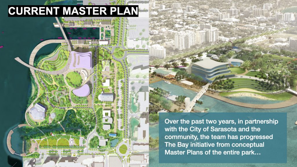 Current Master Plan. Over the past two years, in partnership with the City of Sarasota and the community, the team has progressed The Bay initiative from conceptual Master Plans of the entire park…